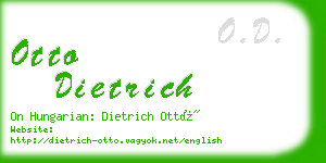 otto dietrich business card